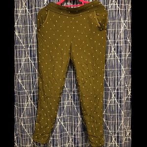 Anthropologie elevenses silk dot print joggers, 2